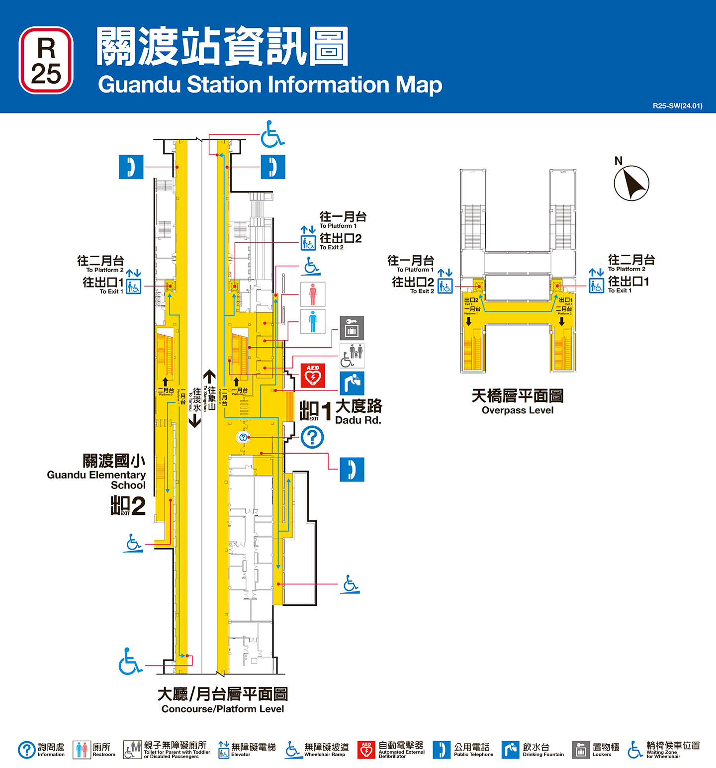關渡車站資訊圖