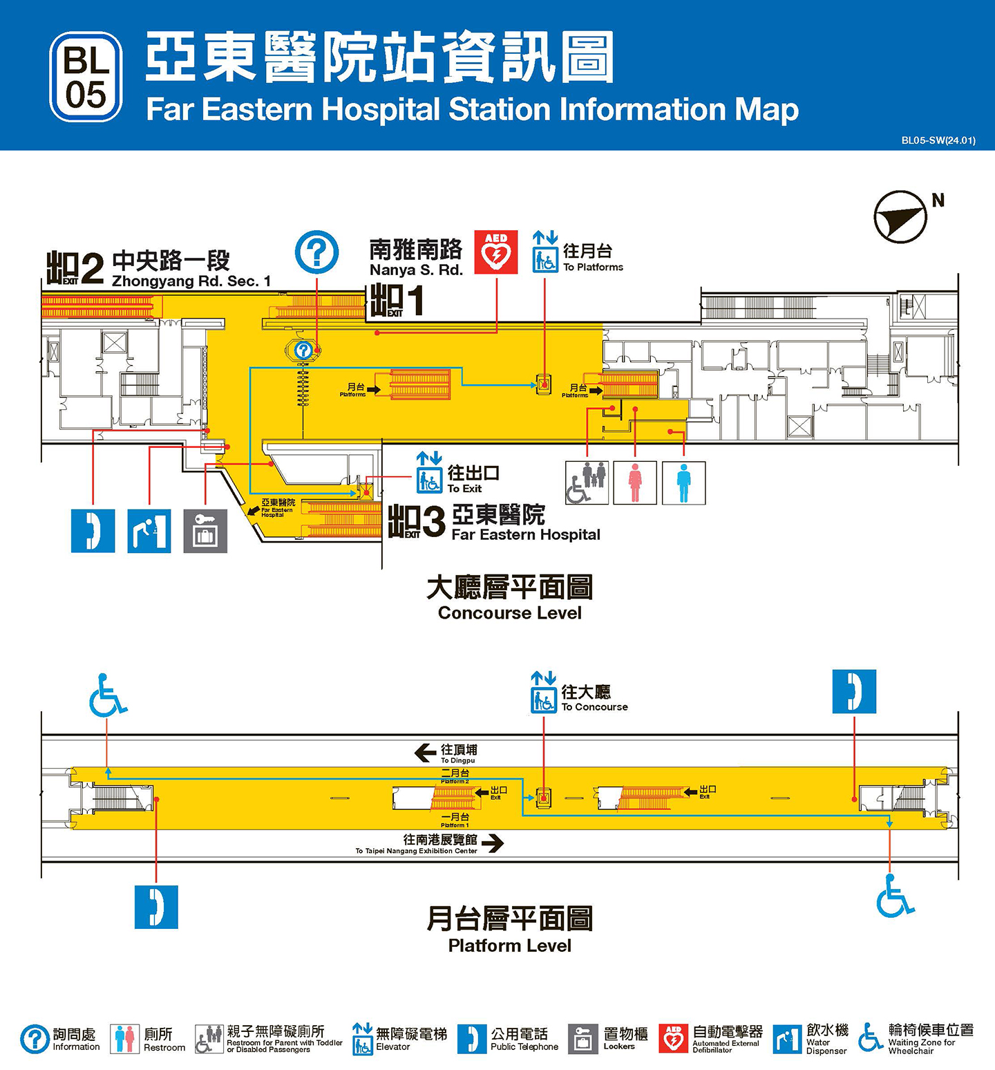 亞東醫院車站資訊圖