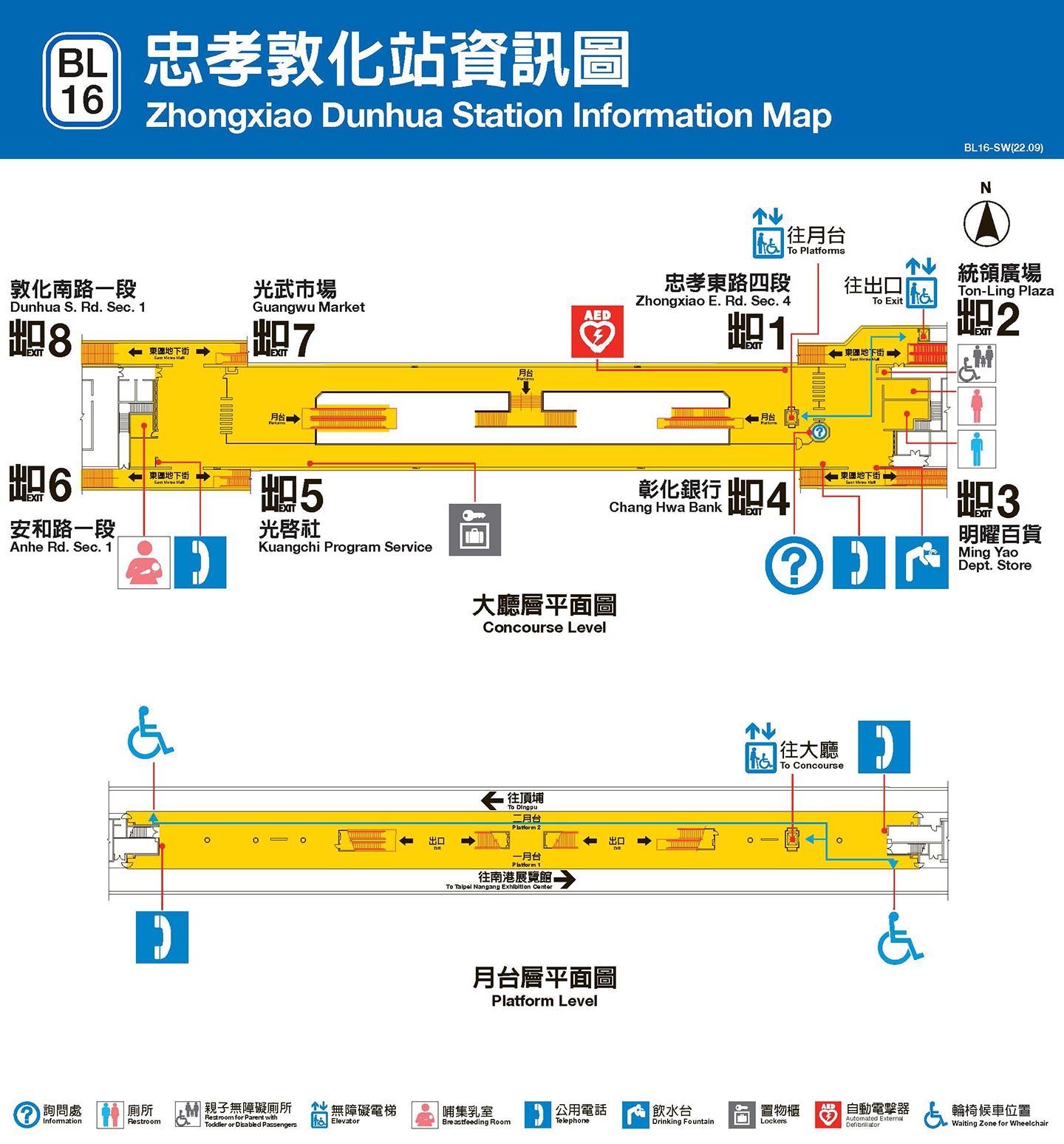 忠孝敦化車站資訊圖