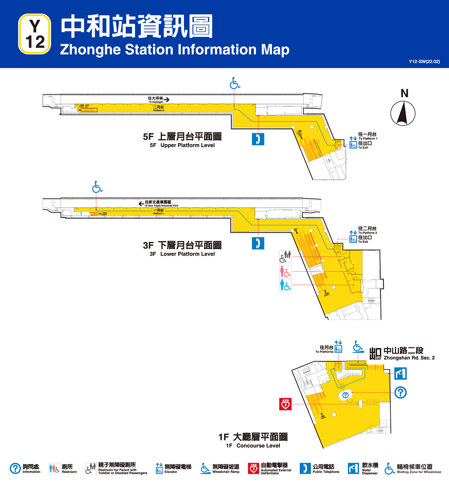 中和車站資訊圖