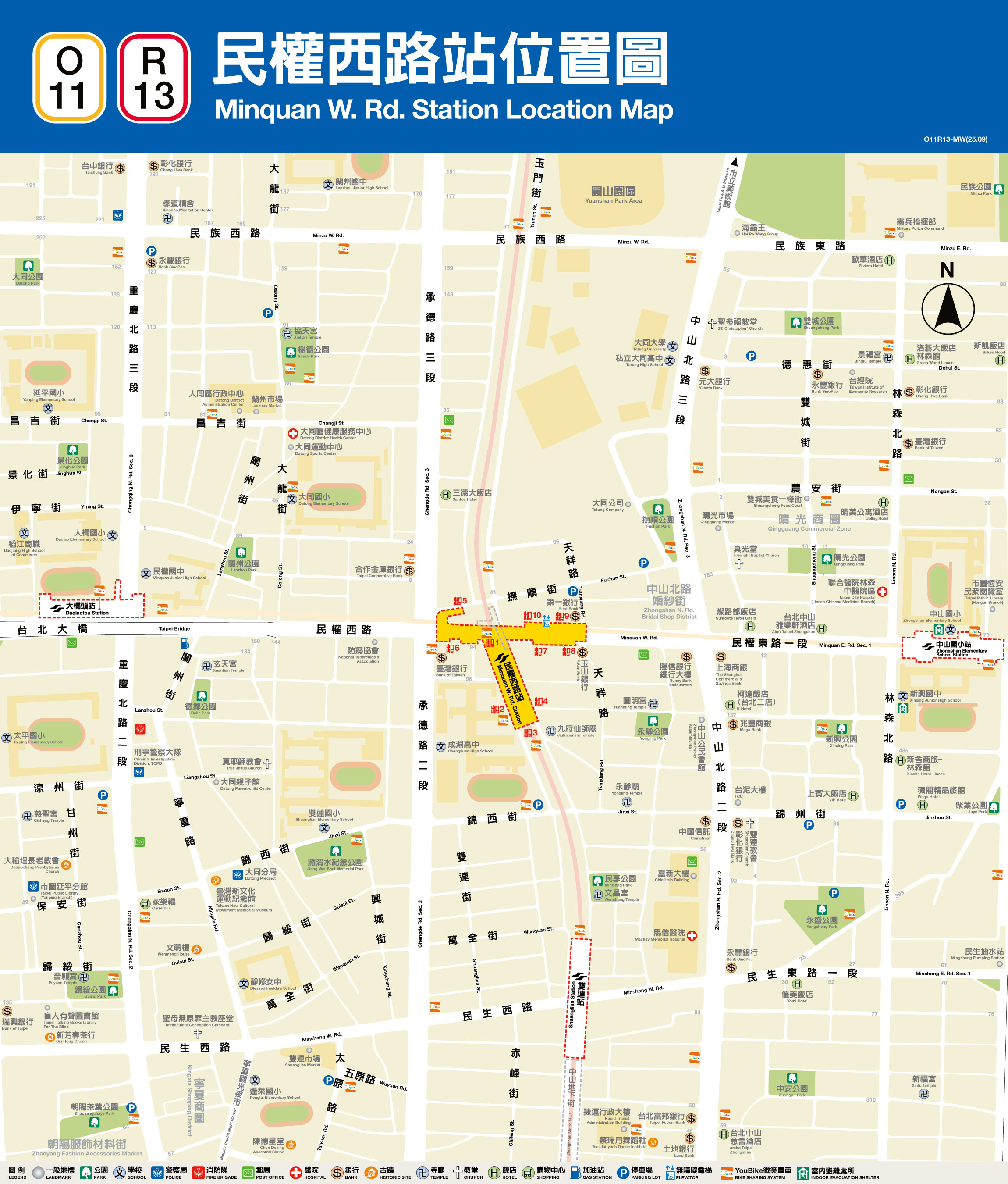 民權西路車站位置