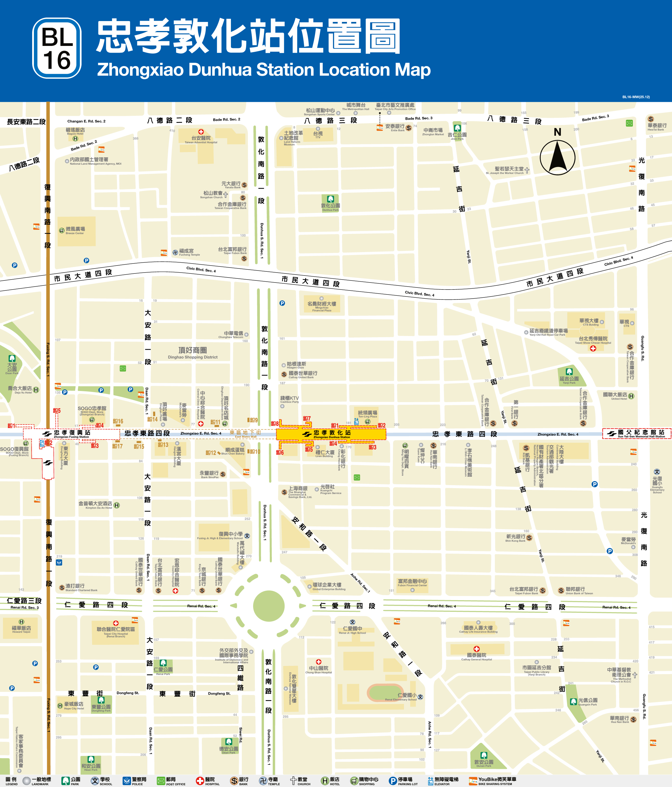 忠孝敦化車站位置
