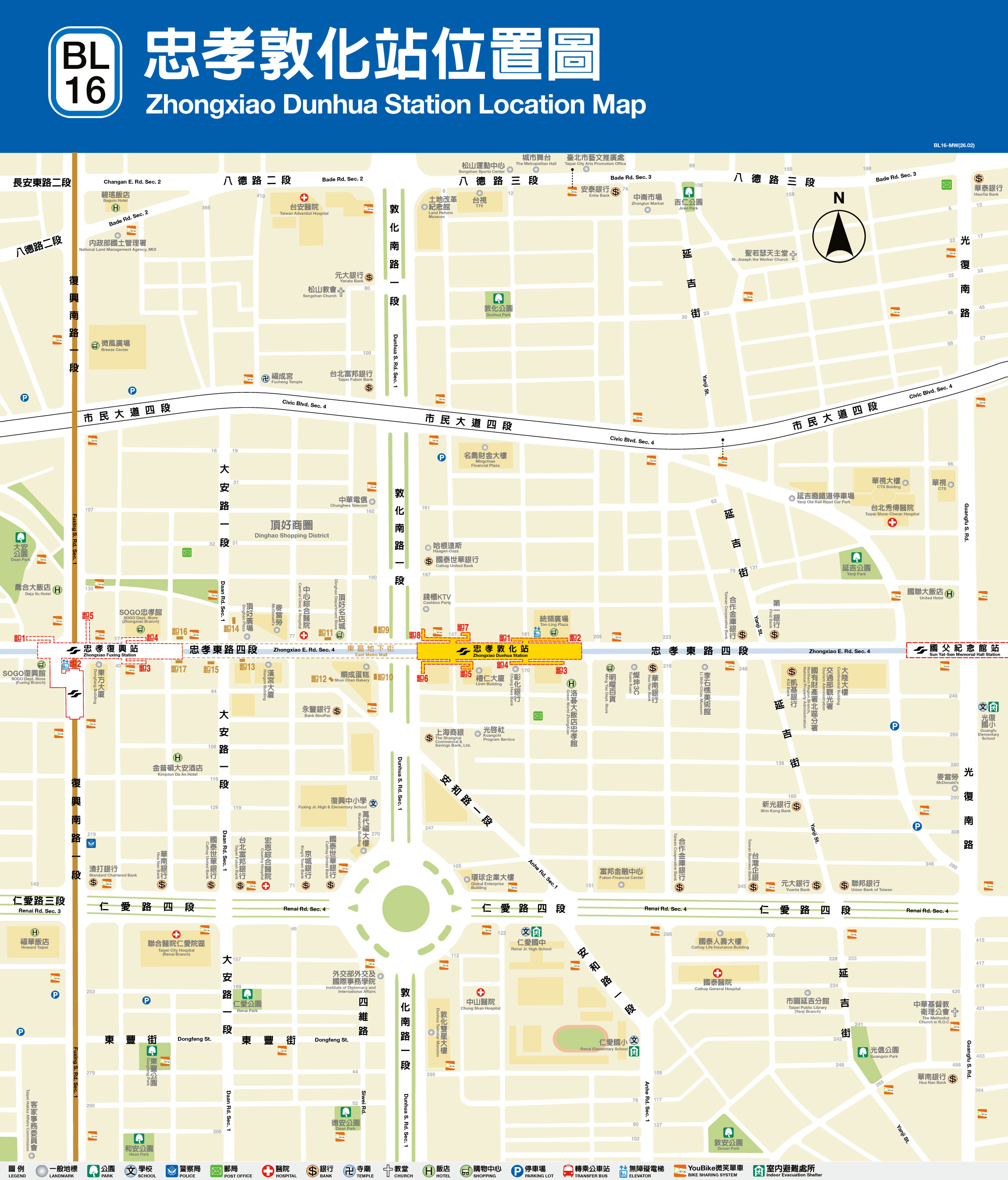 忠孝敦化車站位置