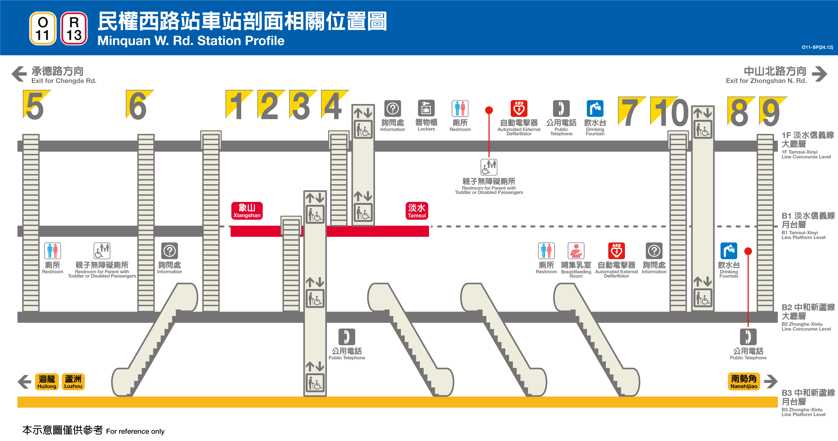 民權西路車站位置